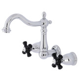 Kingston Brass KS1251PKX Duchess Two-Handle Wall Mount Bathroom Faucet, - Polished Chrome